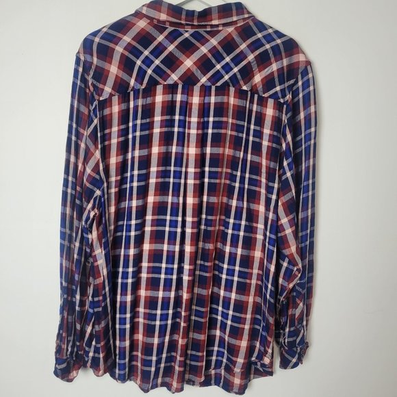 Torrid Lizzie Rayon Twill Button-Up Long Sleeve Shirt Women's Size 3X - Picture 4 of 12